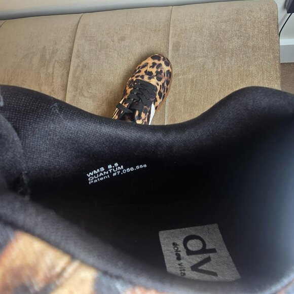 Dolce Vita Leopard Print Sneakers with Black and White Accents - Picture 5 of 9